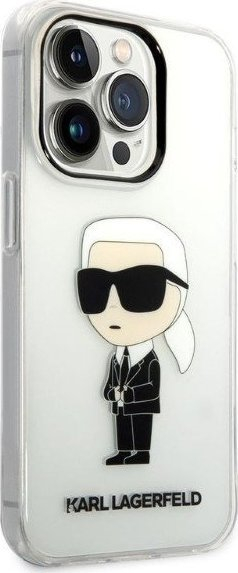 Maskë telefoni Karl Lagerfeld KLHCP14LHNIKTCT, për iPhone 14 Pro, e fortë, transparente