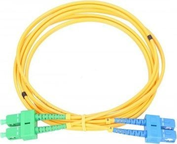 Kabllo patchcord optike ExtraLink SC UPC në SC APC, single mode G.652D, 1m, PVC