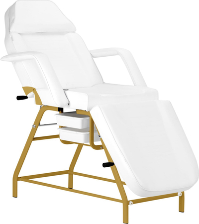 Karrige kozmetike Activeshop 557G, me tabaka anësore, e bardhë gold