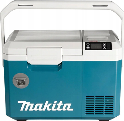 Frigorifer portativ Makita CW003G, 7L, 40V XGT pa kabllo, blu e bardhë
