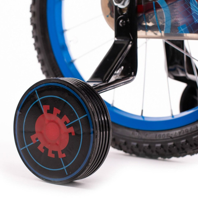 Bicikletë për fëmijë Huffy Spiderman, 16", me rrota ndihmëse, shumëngjyrëshe