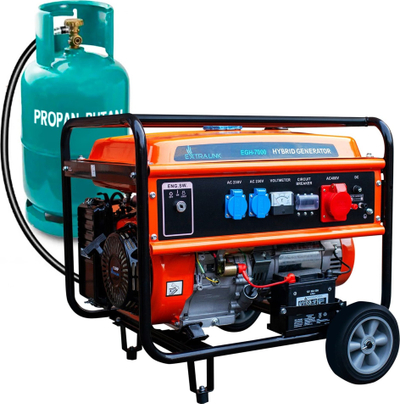 Gjenerator hibrid Extralink EGH-7000, 7kW 18HP, AVR, portokalli