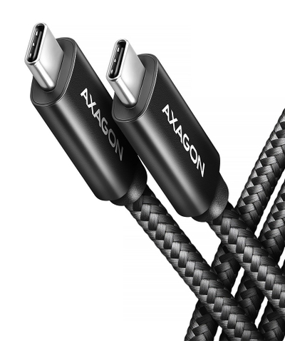 Kabllo Axagon USB-C, 240W, 1m, e zezë