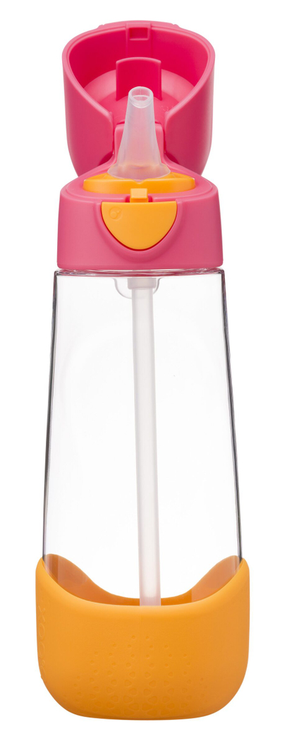 Shishe uji b.box Tritan me pipë, 600ml, kundër rrjedhjes, blu e pjeshkë