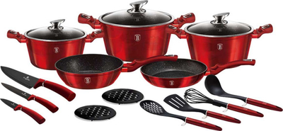 Set enësh për në shpi Berlinger Haus [BH-6162], 20/24/28 cm, e kuqe