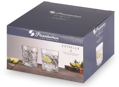 Set gota për lëngje Paşabahçe Estrella,  4 copë
