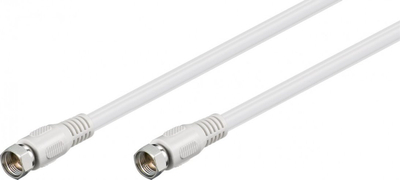 Kabllo antene satelitore F mashkull në F mashkull, koaksial 75 Ohm, 0.3m, e bardhë