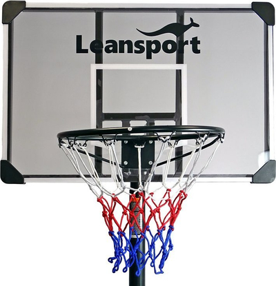 Kosh basketbolli Leansport, me rrota, 260 cm, i zi