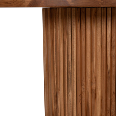 Tavolinë ngrënieje Roder HM9896, rrumbullakët, diametër 130cm, dru teak natyral