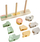 Lodër druri Fisher-Price Wooden Stack and Sort Animals, edukative, shumëngjyrëshe