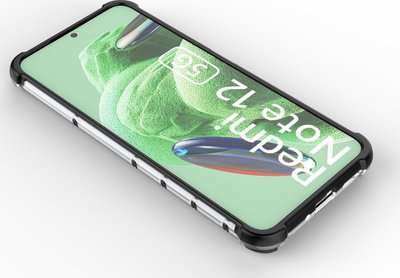 Kapak telefoni Hurtel Honeycomb për Xiaomi Redmi Note 12 5G Poco X5 5G, i fortë, i zi