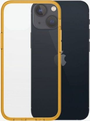 Këllëf mbrojtës PanzerGlass ClearCase për iPhone 13 Mini, xham i temperuar, shtresë antibakteriale, portokalli