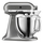 Mikser kuzhine KitchenAid Artisan 5KSM185PSEMS, 4.8L, 300W, gri metalik