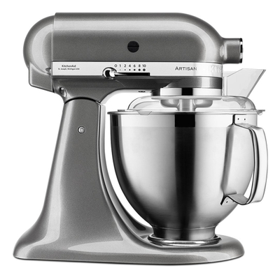 Mikser kuzhine KitchenAid Artisan 5KSM185PSEMS, 4.8L, 300W, gri metalik
