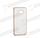 Këllëf telefoni Diamond për Samsung Galaxy A72 5G, silikon transparent, buzë rozë metalike