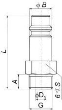Kuple PREMA 80.0244.50.18Z, G1/8", dalje 9mm, metalike