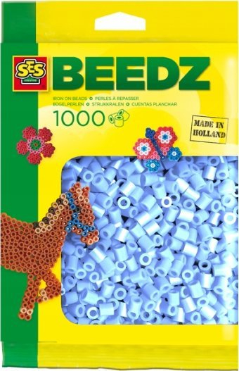 Rruaza për hekurosje SES Creative Iron on Beads, 1000 copë, blu e çelët