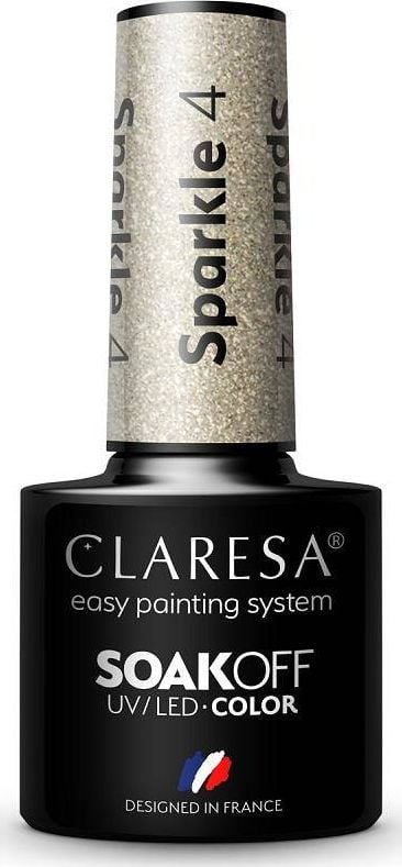 Llak thonjsh hibrid Claresa Sparkle, 4.5 g, me shkëlqim