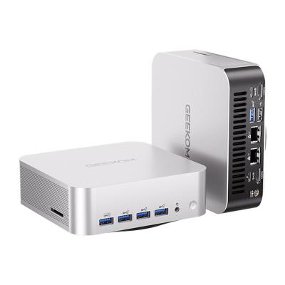 Mini PC GEEKOM A9MAX, Ryzen AI 9 HX 370, 32GB RAM, 1TB SSD, i argjendtë