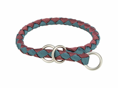 Halkë për qen Trixie Cavo Pull Stop, XS S 25 31cm, 12mm, sangria petrol