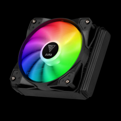 Ftohës uji për CPU Gamdias Aura GL120, 120mm, RGB, i zi