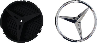 Grill para Mercedes Benz W205 C63 GT Look, për 2019 e lart, krom e zezë