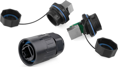 Konektor rrjeti Alcasa IC06 R102 RJ45, plastik, i zi