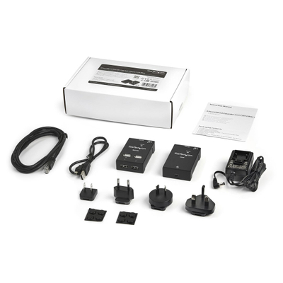 Extender USB StarTech USB2004EXTV, 4 porta USB 2.0, me kabllo Cat5 / Cat6, i zi