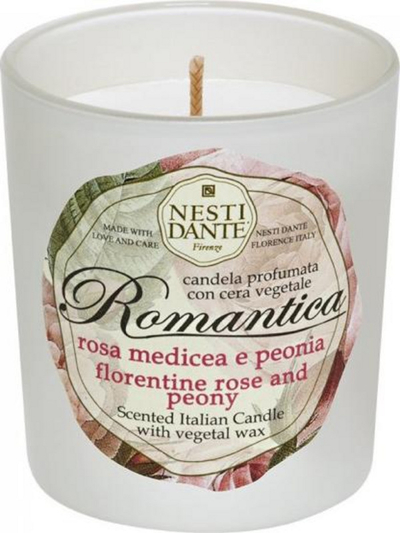 Qiri aromatik Nesti Dante Romantica Italian Rose & Peony, 160g, i bardhë