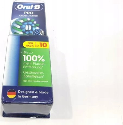 Koka zëvendësuese furçe dhëmbësh Braun Oral-B Pro CrossAction, set 10 copë, të bardha