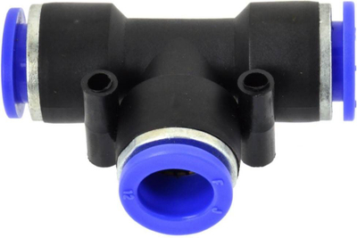 Автоматски спојувач за црево GEKO Type T, 6mm, PU PE, сина