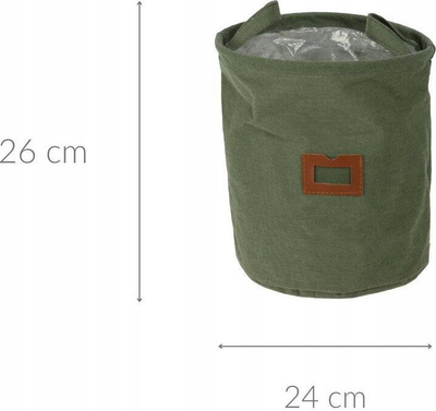 Shportë për sistemim Home &amp; Styling Collection, 24 cm, me doreza kaki, transparente