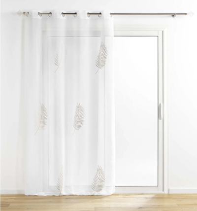 Perde e hollë transparente Douceur D Intrieur GINKGOLD, 140x240 cm, bezhë