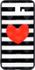 Maskë telefoni Hearts Case për iPhone 7/8/SE 2020/SE 2022, me zemra, e zezë me të kuqe