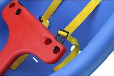 Luhatëse për kalamaj Woopie Swing Set, me rripa sigurie, plastike, blu