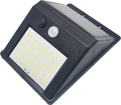 Llambë muri diellore ECpower ZD53B, LED, sensor lëvizjeje dhe errësire, e zezë