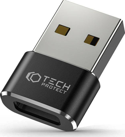 Adapter USB Tech-Protect Ultraboost, USB-A në USB-C, i zi