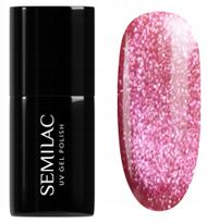 Llak gjeli Semilac No. 795 Magnetic Raspberry, efekt magnetik, UV LED, rozë metalike