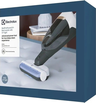 Grykë fshese Electrolux Bed Pro Power UV Plus ZE139A, furçë rrotulluese, dritë UV, e bardhë