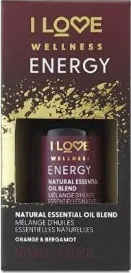 Етерично масло I Love Wellness Energy, портокал и бергамот, 10 ml