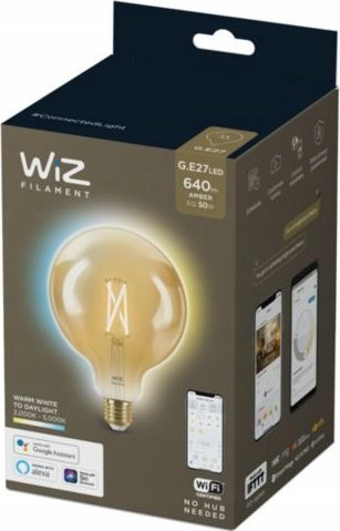 Llambë smart WiZ 871869978681601, LED 7W E27, rregullohet me aplikacion, filament, dritë nga e ngrohtë në të ftohtë e bardhë