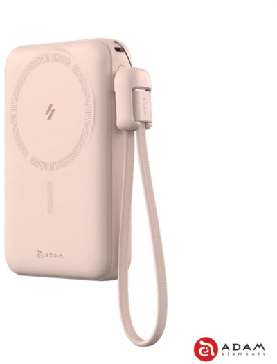 Powerbank Adam Elements Vionta C2 Pro, magnetik wireless, 10000mAh, rozë