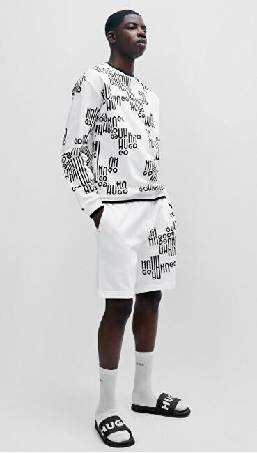 Bluzë për meshkuj HUGO BOSS Relaxed Fit, e bardhë