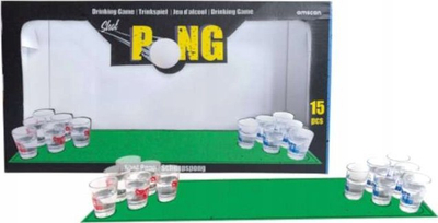 Loja party Amscan Shot Pong, 12 gota, tapet i gjelbër