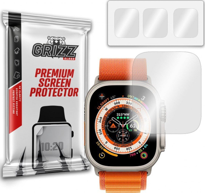 Mbrojtëse ekrani GrizzGlass Hydrogel Film, për Apple Watch Ultra, paketim 3 copë, transparente