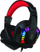 Kufje gaming Rebeltec SHARK, me mikrofon, RGB, të zeza me të kuqe