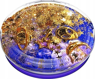 Mbajtëse telefoni PopSockets Tidepool Cosmic Escape, PopGrip, vjollcë me ari