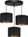 Lampë varese Orno KYLO 3P, 3xE27 3x60W, e zezë, rrumbullake