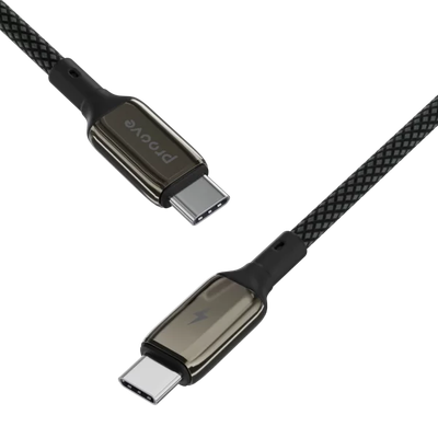 Kabllo karikimi Proove Dense Metal Type-C në Type-C, 60W, 1m
