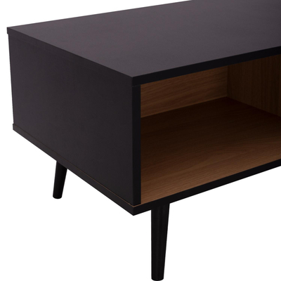 Tavolinë lounge Charleen HM8668 100×50×40,5 cm, zezë